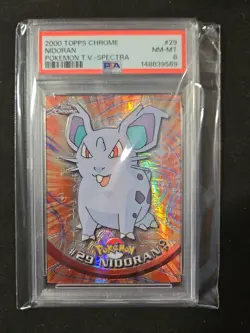 NIDORAN 2000 TOPPS CHROME POKEMON T.V. SPECTRA #29 PSA 8 NM-MT NEW CERT POP 12 - Image 1