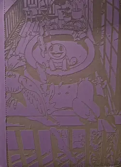 Pokemon Purple Squirtle Laser Engraved Binder - Image 1