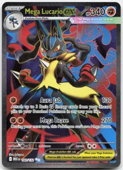 Pokemon TCG Mega Lucario ex - 160/132 ME01: Mega Evolution 2025 NM - Image 1