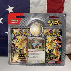 Pokemon Mega Evolution Ascended Heroes 2 pack blister - Larry’s Komala - Image 1