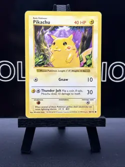 Pikachu 58/102 Red Cheeks Shadowless Base Set Vintage 1999 Pokemon TCG - Image 2