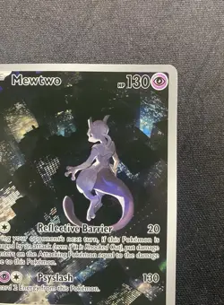 Pokemon TCG Mewtwo #52 Black Star Promo Card Scarlet & Violet 151 UPC - Image 3