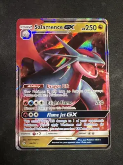 Salamence GX - 44/70 - Pokemon Dragon Majesty Sun & Moon Ultra Rare Card NM - Image 1
