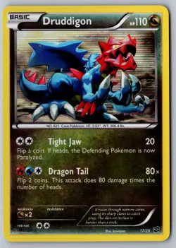 Pokemon: Druddigon Holo Holo Rare Dragon Vault 17/20 LP - Image 1