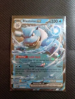 Blastoise ex 009/165 Holo Double Rare 151 English Pokemon Card - Image 1