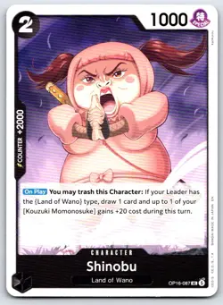 SHINOBU OP16-087 THE TIME OF BATTLE ONE PIECE NEAR MINT - Image 1