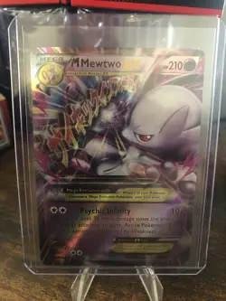 Mega M Mewtwo EX 64/162 Ultra Rare XY Breakthrough Pokemon Card - SHARP!!! - Image 1