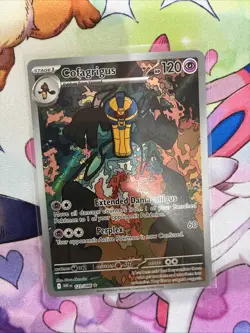 Cofagrigus 123/086 Illustration Rare White Flare Pokemon Card NM IR - Image 1