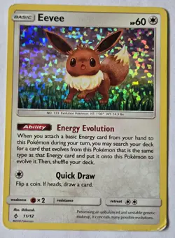 Eevee 11/12 Holo Promo McDonald's 2018 Pokemon Card TCG - Image 1