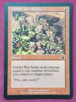 Magic The Gathering SCOURGE GOBLIN WAR STRIKE red card MTG - Image 1
