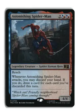 Astonishing Spider-Man R Commander: Foil MTG Marvel Super Heroes - Image 1