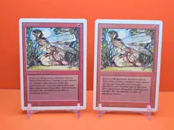 🔴🔴🔴 (2) 1994 MAGIC The Gathering EARTHBIND REVISED 3RD EDITION PLAYED 🔴🔴🔴 - Image 1