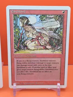 🔴🔴🔴 (2) 1994 MAGIC The Gathering EARTHBIND REVISED 3RD EDITION PLAYED 🔴🔴🔴 - Image 3