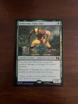 MTG Wolverine, Claws Out #0737 Foil Rare Commander: Marvel Super Heroes (MSC) - Image 1