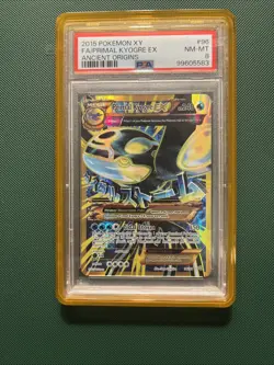 Pokemon Primal Kyogre EX 96/98 2015 Full Art XY Ancient Origins PSA 8 - Image 1