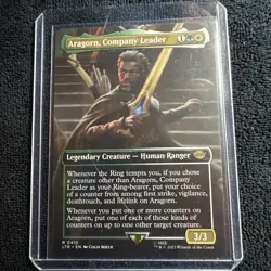 Aragorn, Company Leader (Borderless) LTR 0410 Magic MTG NM - Image 3