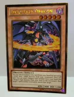 YUGIOH DARKFLARE DRAGON GOLD PGLD-EN040 LIGHT PLAYED - Image 1