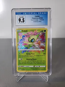 POKEMON TCG VIVID VOLTAGE CELEBI AMAZING RARE 009/185 CGC GRADE 9.5 GEM MINT - Image 1