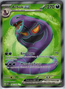 Arbok ex - 185/165 SV: Scarlet & Violet 151 - Pokemon Card - NM - Image 1