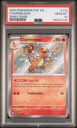 2024 Pokemon Paf En Charmeleon Shiny Rare PSA 10 - Image 1