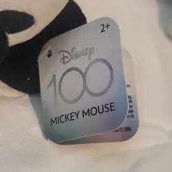 NWT Disney Mickey and Minnie Mouse Silver 100 Anniversary Plush Set - Image 3