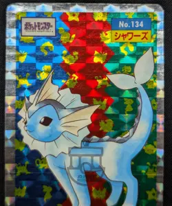 Nintendo 1995 Japanese Pokemon Topsun - No.134 Vaporeon Original Holo Prism - MP - Image 3