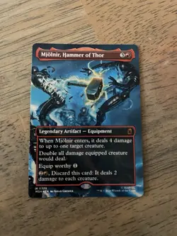 Mjolnir, Hammer Of Thor Borderless Foil 339 Magic Mtg Marvel *Shipping Friday* - Image 1