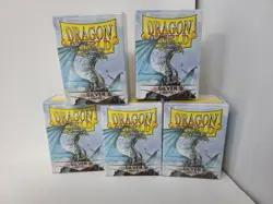 Silver 500 Matte Dragon Shield Sleeves Standard Size🐉for Pokemon MTG DBS - Image 1