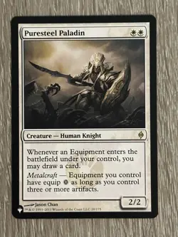 MTG - Puresteel Paladin - NPR New Phyrexia Reprints List 20/175 - Magic M NM - Image 3