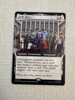 MTG Marvel Super Heroes Eternal Legal Folk Hero - Extended Art M0305 NM - Image 1