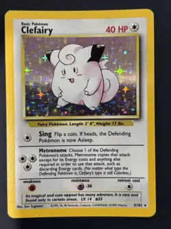 Clefairy Base Set Holo Rare 5/102 Pokemon Card TCG WOTC LP/MP - Image 1