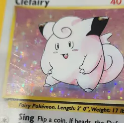 Clefairy Base Set Holo Rare 5/102 Pokemon Card TCG WOTC MP - Image 2