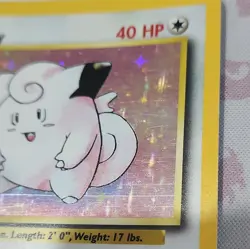 Clefairy Base Set Holo Rare 5/102 Pokemon Card TCG WOTC MP - Image 4