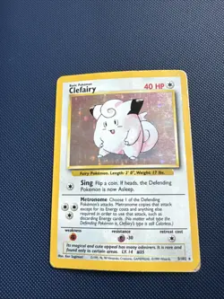 Pokemon TCG Clefairy Holo Card Base Set 5/102 Vintage WOTC - Image 1