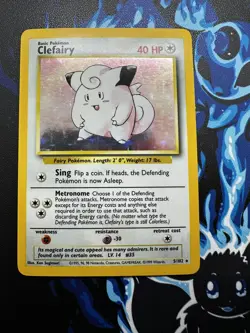 Clefairy 5/102 Base Set Holo Rare Pokemon Card 1999 WOTC TCG Vintage Pokemon ✨ - Image 1