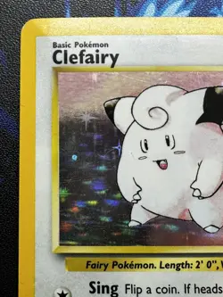 Clefairy 5/102 Base Set Holo Rare Pokemon Card 1999 WOTC TCG Vintage Pokemon ✨ - Image 3