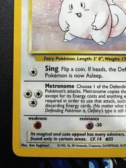 Clefairy 5/102 Base Set Holo Rare Pokemon Card 1999 WOTC TCG Vintage Pokemon ✨ - Image 5