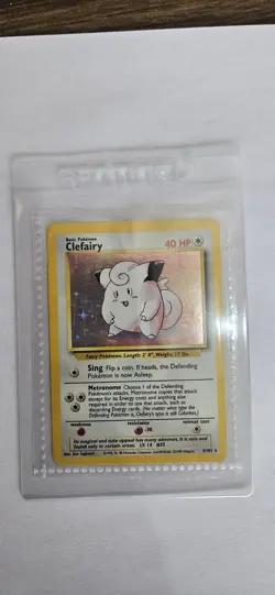 Pokemon TCG Clefairy Base Set Holo Unlimited Rare Card No. 5/102 - Image 4