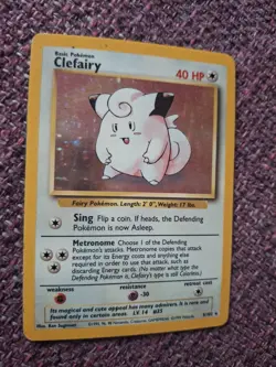 Pokemon TCG Clefairy Holo Rare Card Base Set, 5/102 - Image 1