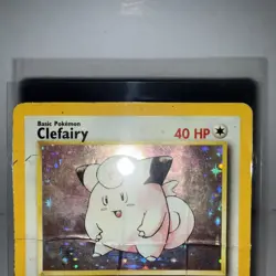 Pokemon TCG Clefairy Base Set Holo Card 5/102 Unlimited Rare - Image 4