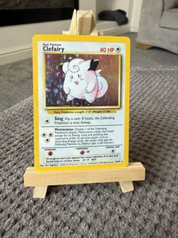Pokemon TCG Clefairy Base Set Holo Card 5/102 Unlimited Rare - Image 1