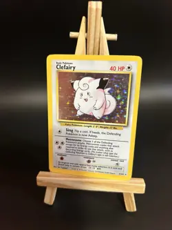 Pokemon TCG Clefairy Holo Rare Card Base Set 5/102 Unlimited LP Condition WOTC - Image 1