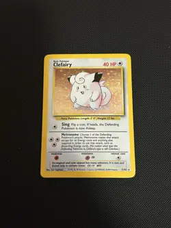 Pokemon TCG Clefairy Holo Rare Card Base Set 5/102 Unlimited LP Condition WOTC - Image 3