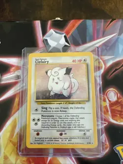Pokemon TCG Clefairy Base Set Holo Card 5/102 Unlimited Rare - Image 1
