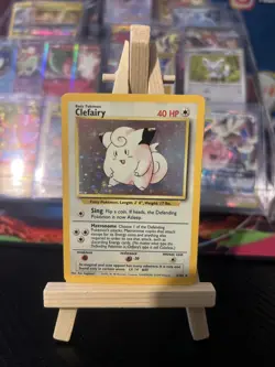 Pokemon TCG Clefairy Holo Rare Card Base Set, 5/102, LP/MP Condition - Image 1