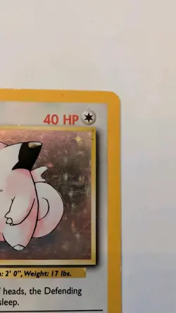 Pokemon TCG Clefairy Base Set Holo Unlimited Rare Card 5/102 HP/Damaged - Image 4