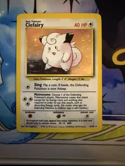 Pokemon TCG Clefairy Holo Rare Card Base Set, 5/102 - Image 1