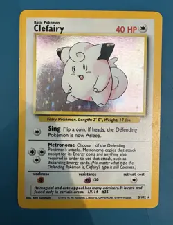 Pokemon TCG Clefairy Holo Rare Card Base Set, 5/102 - Image 1