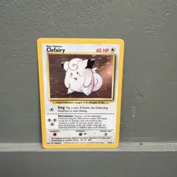 Pokemon TCG Clefairy Holo Rare Card Base Set 5/102 Unlimited LP Condition WOTC - Image 1