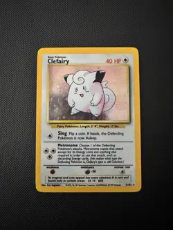 Pokemon TCG Clefairy Holo Rare Card Base Set, 5/102 - Image 1